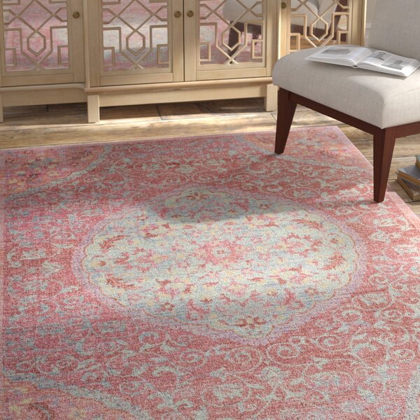 Bungalow Rose Chauncey Floral Pink Area Rug & Reviews Wayfair